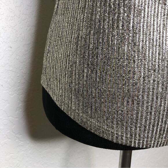 WHBM silver metallic flutter sleeve v neck top size Extra Extra Small XXS - Picture 13 of 14